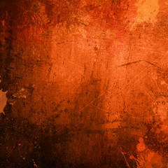 Orange grunge background - obrazy, fototapety, plakaty