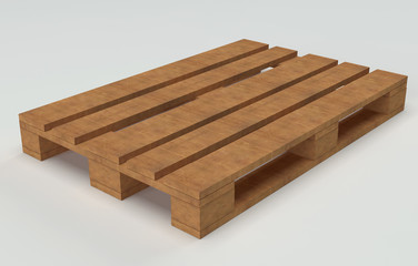 Wooden warehouse pallet shot