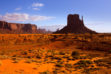 Monument West Mitten Butte in morning Utah