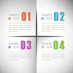 vector abstract 3d paper infographics