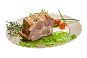 Bacon with vegetables