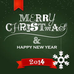Merry Christmas greeting card design. Vector illustration