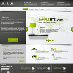 Green and Grey Elegant Website Template