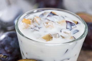 Fresh homemade Plum Yogurt