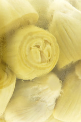 Canned artichokes, macro