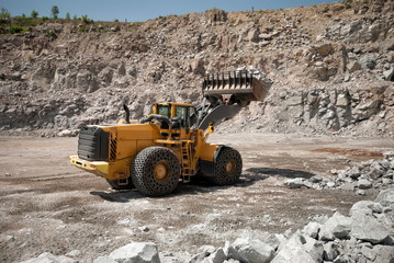 heavy building bulldozer quarry,car