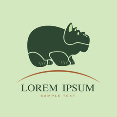 Vector image of an hippopotamus