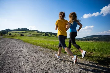 Photo sur Plexiglas Jogging jeunes femmes, courant, extérieur