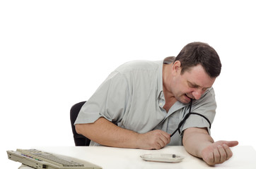 Doctor preparing self injection