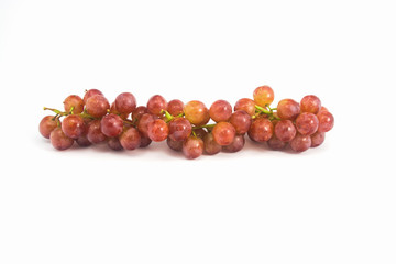 Red grapes fresh with water drops