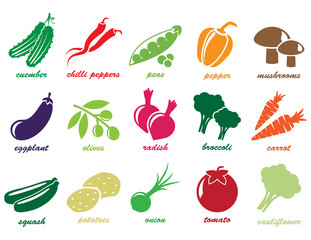 vector collection: vegetble icons