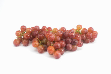 Red grapes fresh with water drops