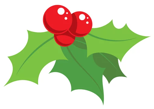 Cartoon simple mistletoe decorative ornament