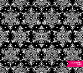 Snowflake pattern. Seamless background.