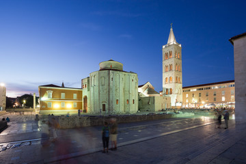 Fototapeta na wymiar Starożytny Forum Zadar o zmierzchu, Chorwacja