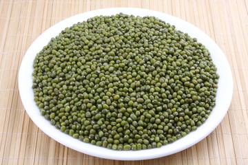 Green gram on plate.