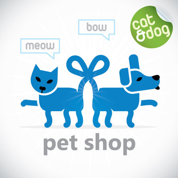 Pet Shop Illustration, Sign, Symbol, Button