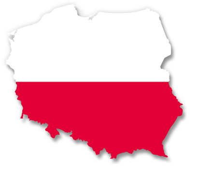 Carte / drapeau de la Pologne