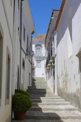 Typical narrow street in Tavira, Algarve, Portugal