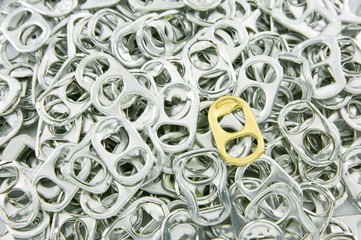 ring pull aluminum of cans, background