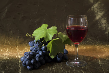 grapes and wine