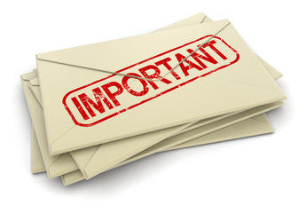 Rubber Stamp important (clipping path included)