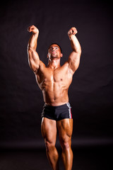 young bodybuilder posing