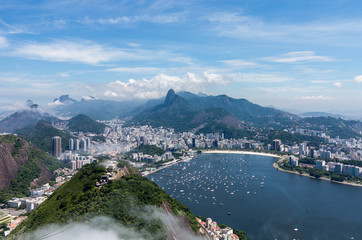 Fototapeta na wymiar Harbor and skyline of Rio de Janeiro Brazil