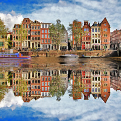 beautiful Amsterdam, Holland - obrazy, fototapety, plakaty