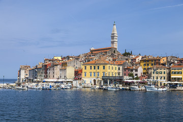 Fototapeta premium Medieval City of Rovinj and Saint Euphemia Cathedral, Croatia