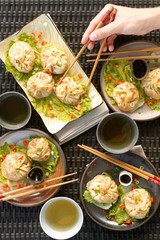 steamed dumplings - hand