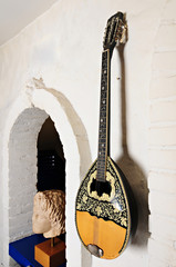 realistic greek folk musical instrument bouzouki