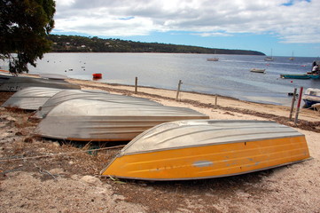 Fishing boats at Emy bay, Kangaroo Island, South Australia