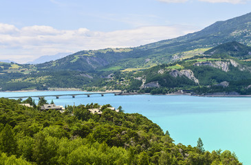 Obraz na płótnie Canvas Lake of Serre-Poncon (French Alps)