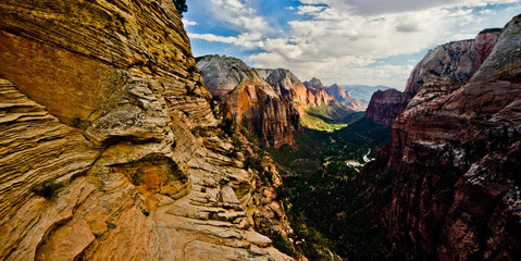 Zion Canyon as seen from Angels Landing at Zion National Park in