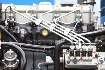 Fototapeta na wymiar diesel engine detail
