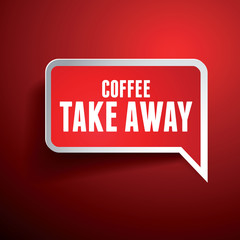 Take away sticker label