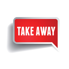 Take away sticker label