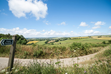 Fototapeta premium English countryside, wide angle view.