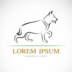 Vector image of an dog