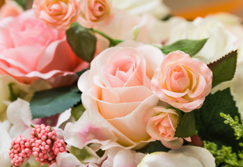 Orange fabric roses,Fake textile orange roses
