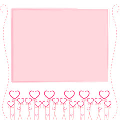 Cute pink background,cute card of love