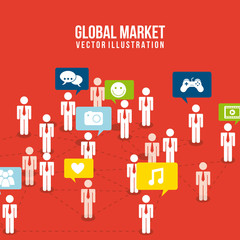 Fototapeta na wymiar global market