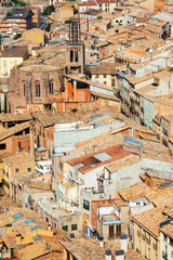 view of  Cardona roofs from castle