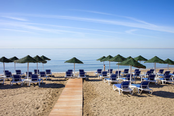 Marbella Beach on Costa del Sol in Spain