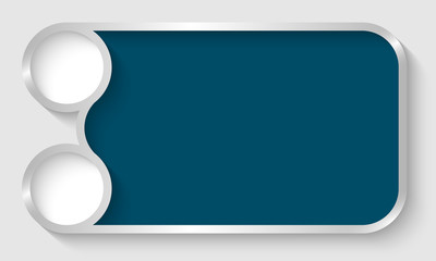 silver vector text box for any text