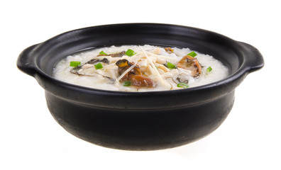 Dried oysters porridge rice gruel