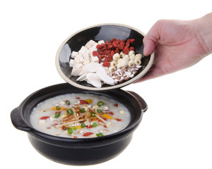 Simple and healthy porridge cooked with sweet potato. For diet a