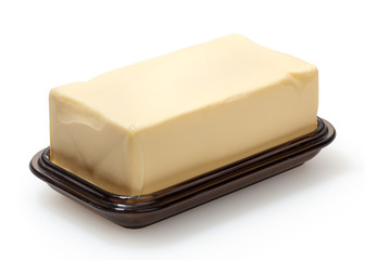 Butter isolated on white background with clipping path