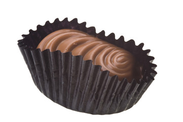 chocolate on white background